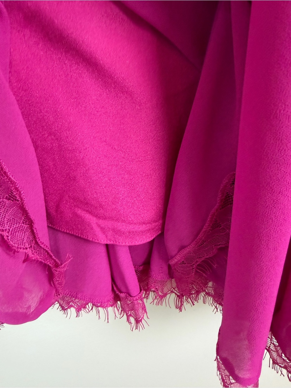 Hot Pink V-Neck Spaghetti Strap Dress - Picture 8 of 16